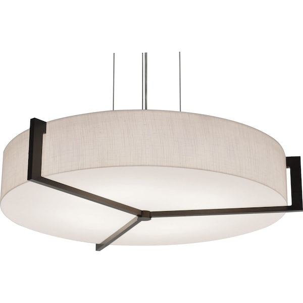 Apex 14" LED Pendant - Espresso Finish - Jute Shade